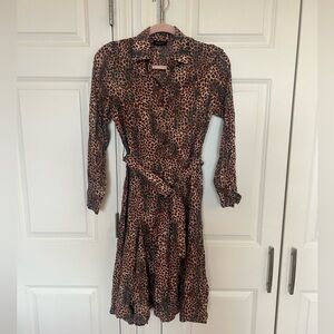 Goodmatch Leopard Print Belted Dress